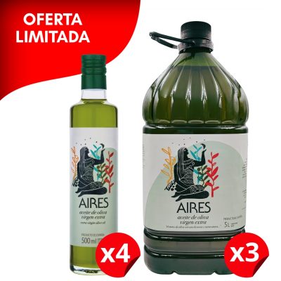 OFERTA LIMITADA - 25/26 Aires Aceite de Oliva Virgen Extra 5L - PACK 3 Garrafas