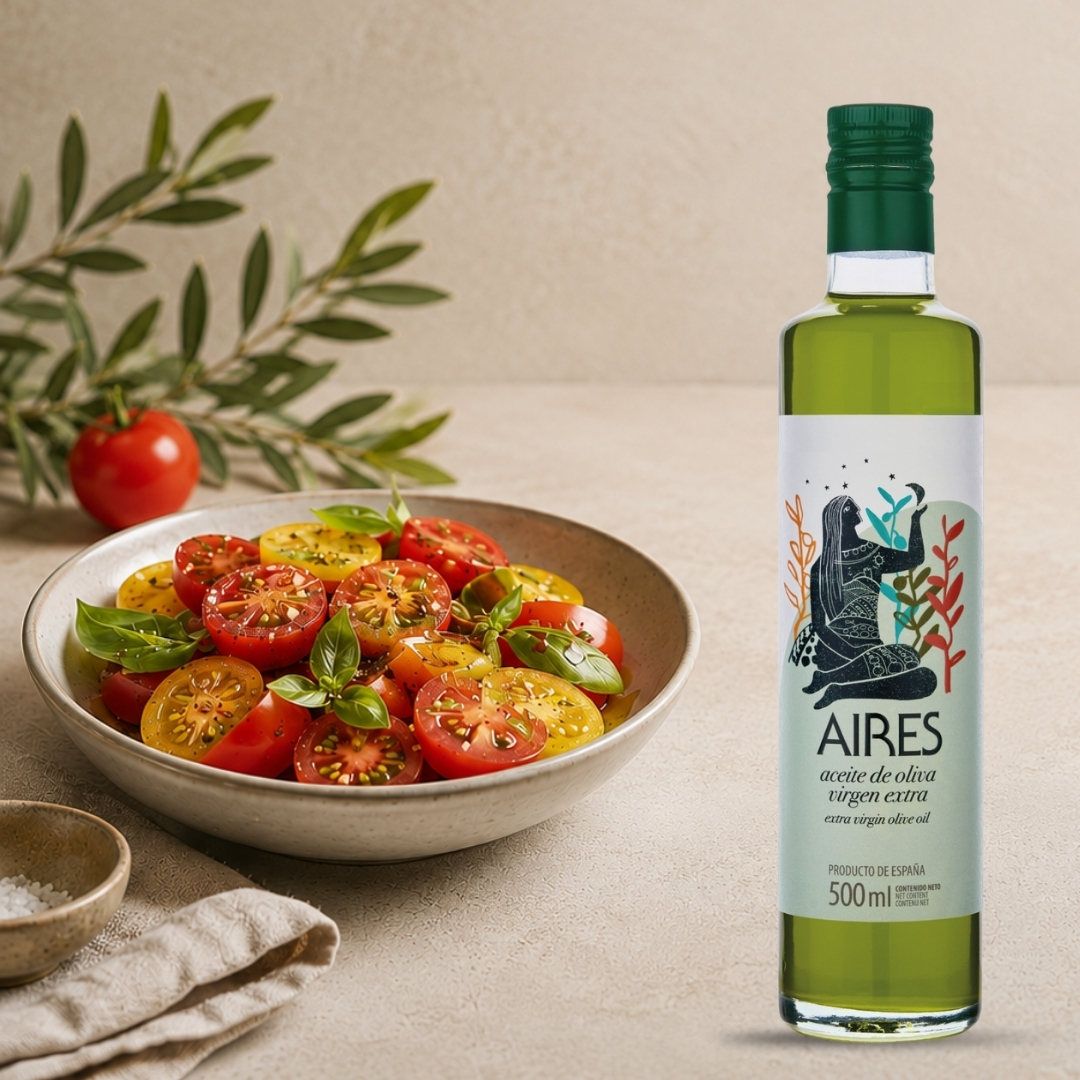 aove, aceite de oliva virgen extra, aceite de jaen, frutado verde intenso, oro liquido, oleoturismo jaen, finca badenes, aires de jaen